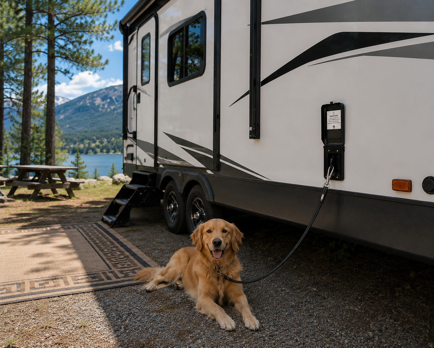 RV Mounted Pet Leash Anchor